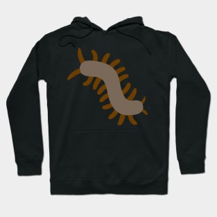 Earthworm Centipede Emoticon Hoodie